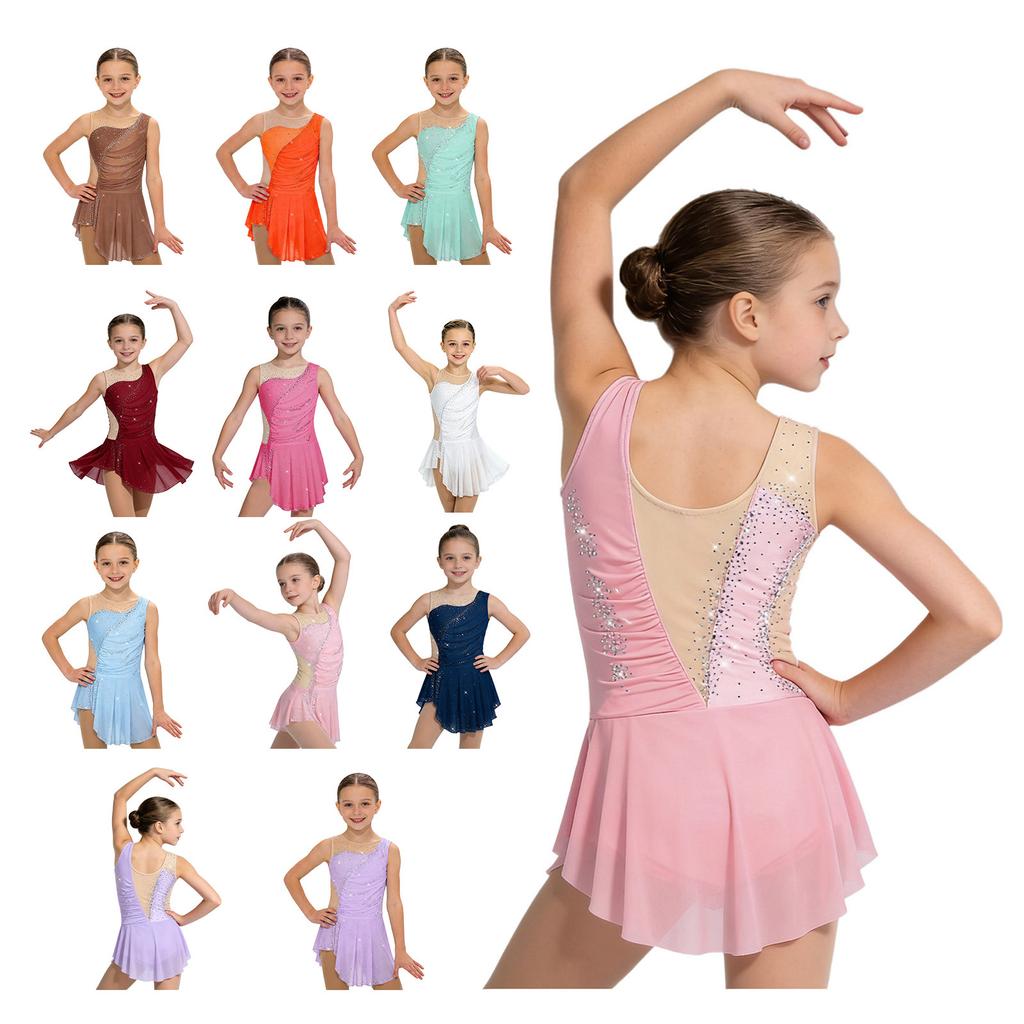 Girls Dance Gymnastics Figure Skating Costume