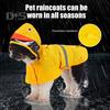Dog Raincoat Adjustable Hooded Pet Rain Jacket with Reflective Stripes Waterproof Slicker Poncho for Small Medium Dogs
