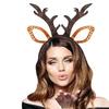 Рождественская повязка на голову, повязка на голову из рогов оленя для женщин, праздничные аксессуары для волос, плюшевый олененок, уши, рождественский костюм, аксессуар, подарок