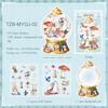 JIANWU Dream in Wonderland Series Vintage Fairy Crystal Ball Landscape Material Collage PET Sticker Creative Journal Stationery
