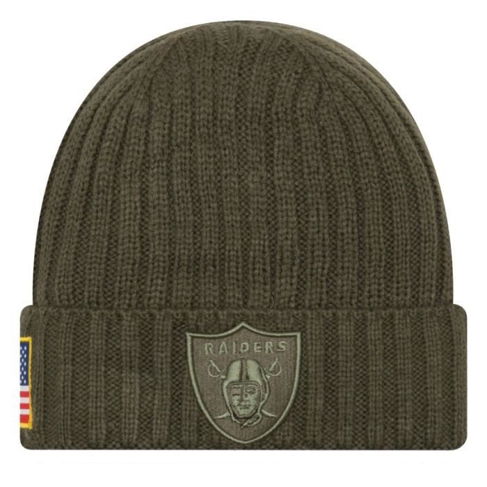 Chapeau - New Era - Oakland Raiders - Bonnet En Tricot - Camouflage - Drapeau Américain