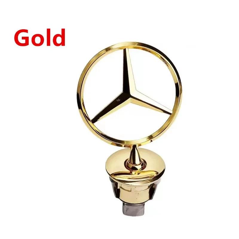 Горячая Автомобильная Наклейка 1 шт. Звезда На Капот Хромированный Значок 44 мм Логотип-Эмблема На Капот Автомобиля Для Mercedes Benz C E S Класса W204 W205 W211 W212
