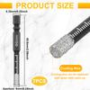7Pcs 6mm Dry Diamond Drill Bits Set Vacuum Brazed Core Drill Bit Kit Quick Change Hex Shank for Porcelain Granite Tile Marble
