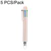 5 PCS/Pack 1.0mm Bullet Tip Six-colors Retractable Ballpoint Pen
