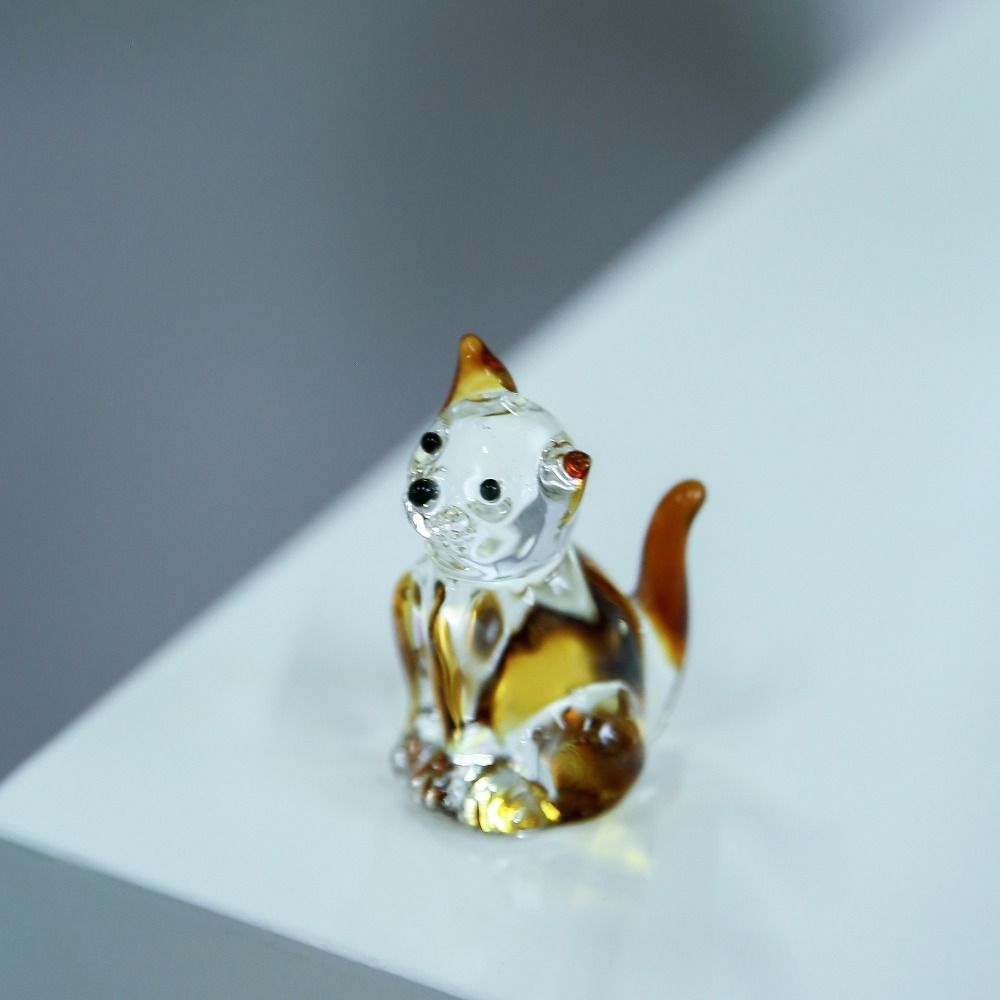 Симпатичное украшение из кристаллов для кошек, прозрачная статуэтка кошки, креативная статуэтка кошки, домашний декор