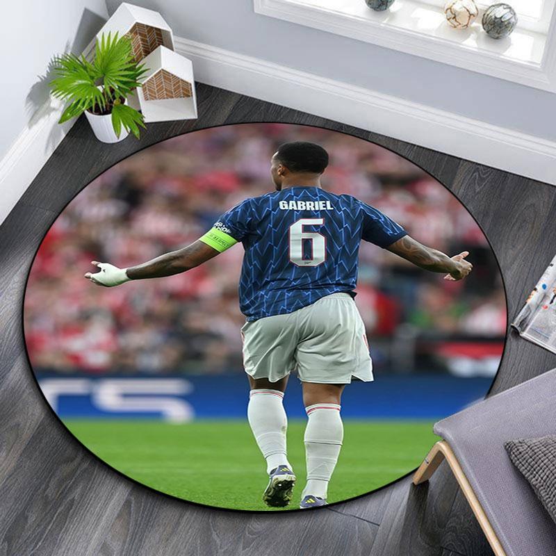 Gabriel Magalhaes pattern round rug,Carpet Rug for Living Room Bedroom Playroom ,Non-slip Floor Mat,Holiday Gifts and Birthday Gifts.