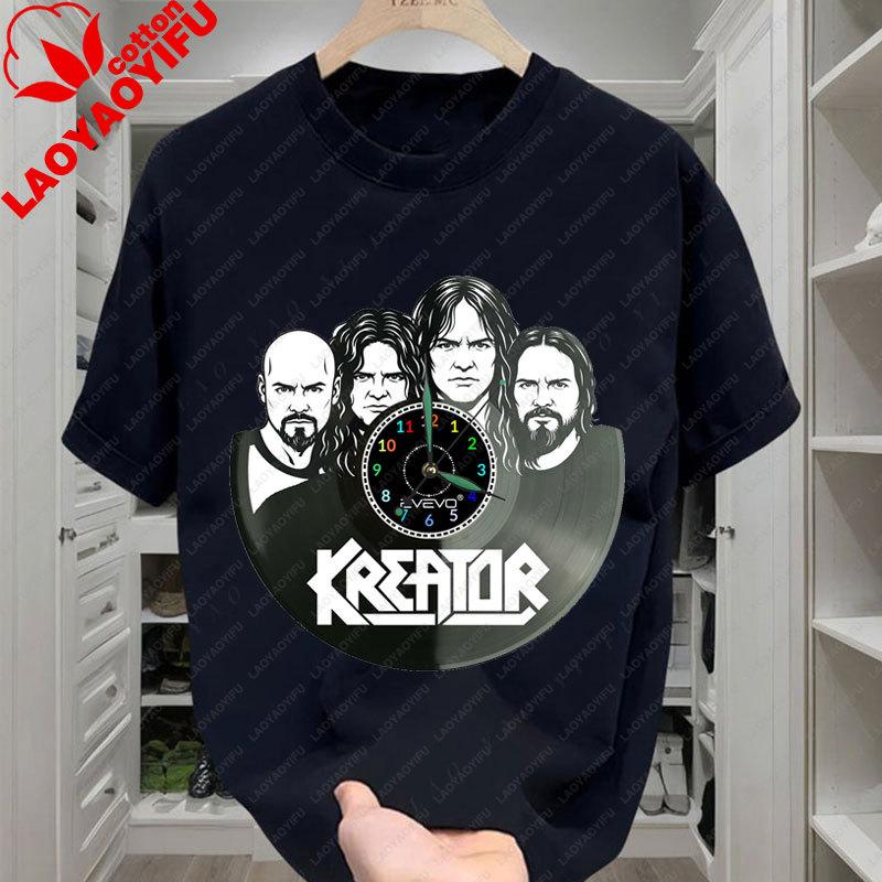 Kreator Футболка Винтажная Тяжелый Металл Группа Музыка Популярная Y2k Одежда Унисекс Женская Хард-рок Уличная Одежда Готика Классика С принтом Футболка Верх