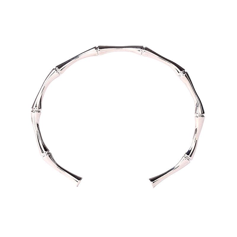 2022 Корейский модный металлический бамбуковый браслет для женщин - Простые ювелирные изделия в холодном стиле