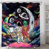 Интересная космическая шторка для душа астронавт инопланетянин украшение для ванной комнаты шторка для душа с 12 крючками 180x180см