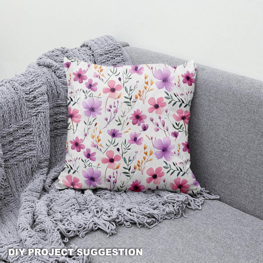 Royal Samt Stoff Polyester Zum Nähen - Motiv Blumen - Rdx2183