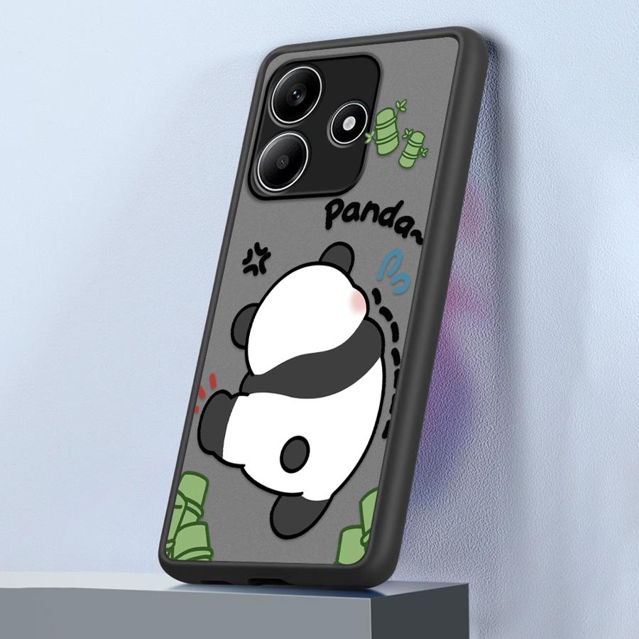 Чехол для Xiaomi Redmi Note 14 14C 12 9S A4 13C 13 Pro Plus 11 10 Funda Задняя крышка телефона Милый панда Смешной