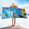 Marine Animal Series Microfiber Double-sided Velvet Swimming Towel Versatile Square Towel Beach Towel
