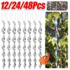 12-48Pcs Anti Pigeon Bird Repeller Reflective Stick Scare Bird Wind Spiral Rotating Rod Garden Ornaments Birds Away Scarer