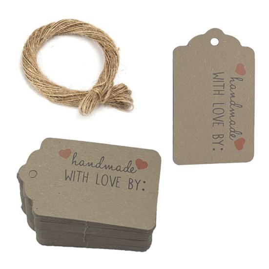 100 шт. красивые мини-открытки с веревкой, декоративные предварительно пробитые отверстия ручной работы, легкие подарочные карты «сделай сам», праздничная поставка