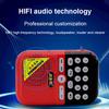 Портативный мини-радио, FM-радиоприемник, беспроводной Bluetooth-динамик со светящейся кнопкой, фонарик, поддержка USB-плееров TF-карт