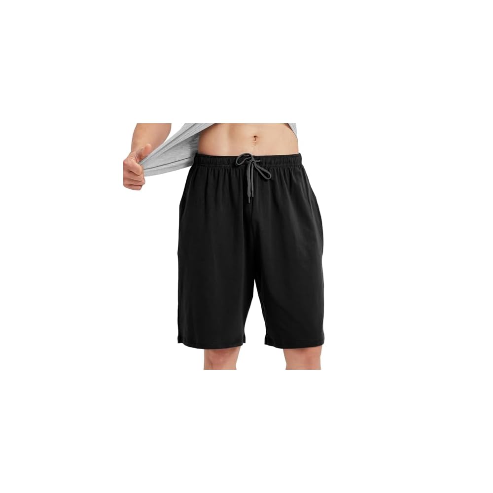 HomyComy Men's Half Pants, Shorts, Loungewear Pants, Two-Piece Set, Cotton, Casual Pants, Pajama