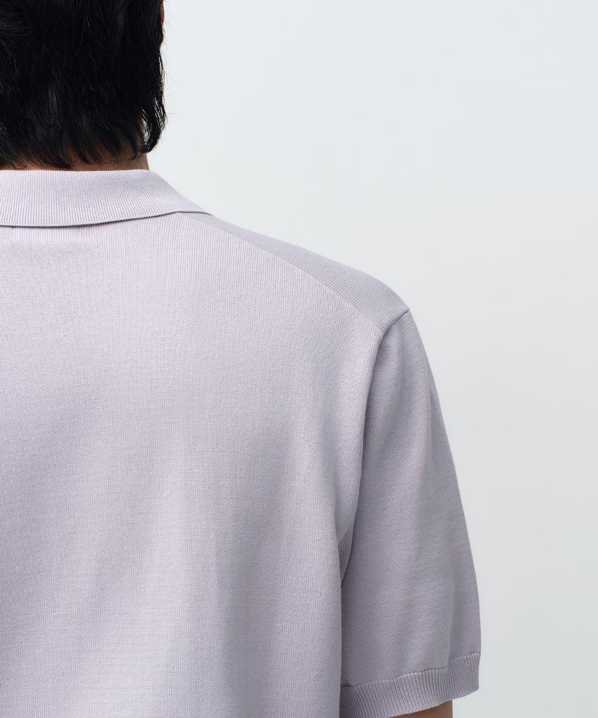 MUSINSA STANDARD Washable Supima Cotton Knitted Polo Shirt [Purple Grey]
