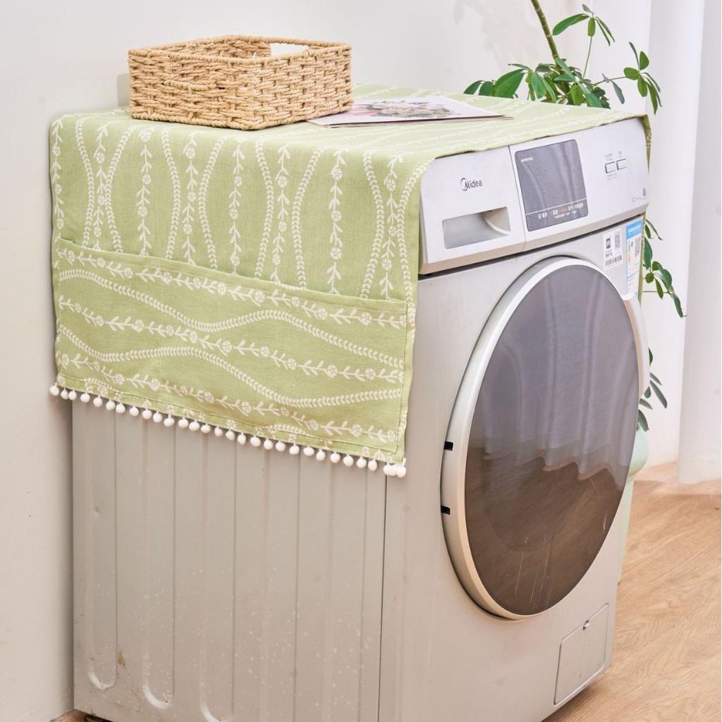 Multi-Color Geometric Refrigerator Cover, Refrigerator Dust Cover, Pastoral Cover, Refrigerator Towel, Drum Washing Machine Cover