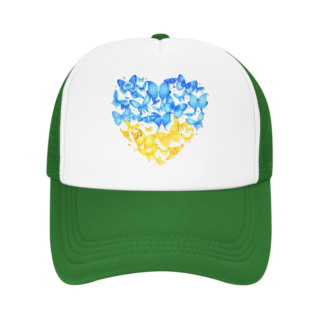 Heart Ukraine Butterfly Sunflower Ukrainian Mesh Baseball Cap Unisex Women Casual Sun Caps Hats Adjustable Summer Trucker Caps