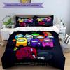 3pcs Duvet Cover Set (1*Duvet Cover + 2*Pillowcase, Without Core), Among Us Print Bedding Set, Bedroom Decor, All‑Season, Birthday Gift