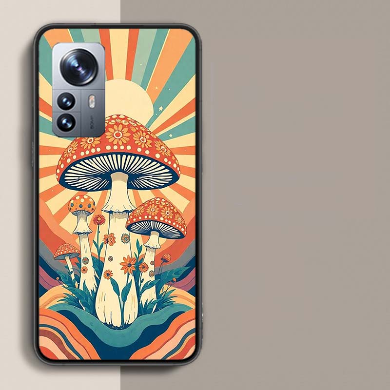 Чехол для телефона Boho Hippy Mushroom Sunrise для Redmi Note 15 Pro 5G 14 13 12 Pro Plus 11 11T 11E 11S 10 Pro 10S 9 9S Чехол Cell Clea