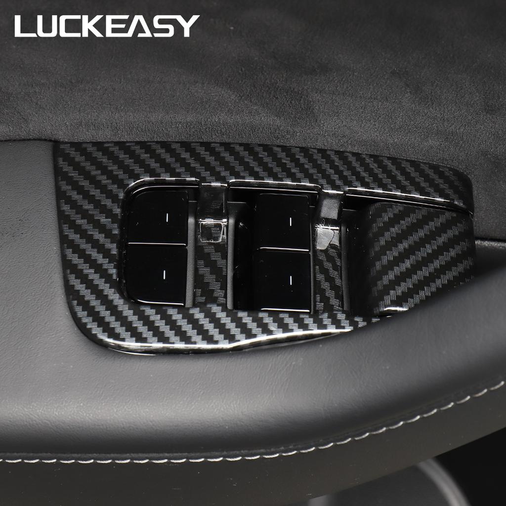 Интерьерные автомобильные аксессуары для Tesla Model 3 Model Y 2017-2020 ABS автомобильный дверной замок, кнопка подъема окна, декоративная нашивка
