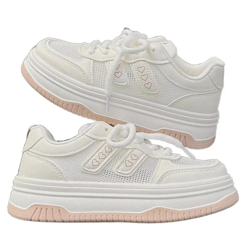 2024 Весна Лето Женская Вулканизированная Обувь Плоские Кроссовки На Шнуровке Уличные Нескользящие Повседневные Удобные Женские Спортивные Туфли 40