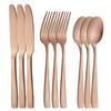 9pcs/3set Gold Dinnerware Stainless Steel Cutlery Set Dinner Knives Fork Spoons Sliverware Kitchen Tableware Set