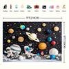 Space-themed photo backgrounds cartoon astronauts planets stars rocket spaceships polyester birthday parties