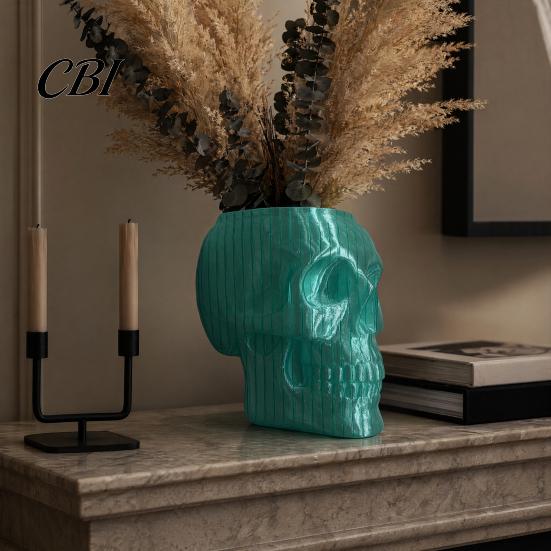 Gothic Wall Vase Skull Planter, Skeleton Hanging Spooky Head Ivy Holder Flower Pot for Halloween Living Room Bedroom Home Decor Centerpiece