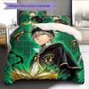 Black Clover Pattern Bedding Quilt Set  Home Decoration  Gift (1 * duvet cover + 2 * pillowcase  without core)
