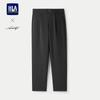 HLA Men's Light Business Half Elastic Waist Casual Pants