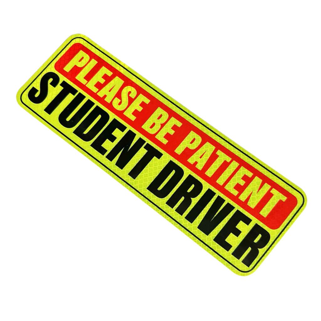 Предупреждение о безопасности Магнит для водителя Пожалуйста, будьте терпеливы Магнит для водителя-студента Многоразовая светоотражающая наклейка на бампер для водителя-новичка
