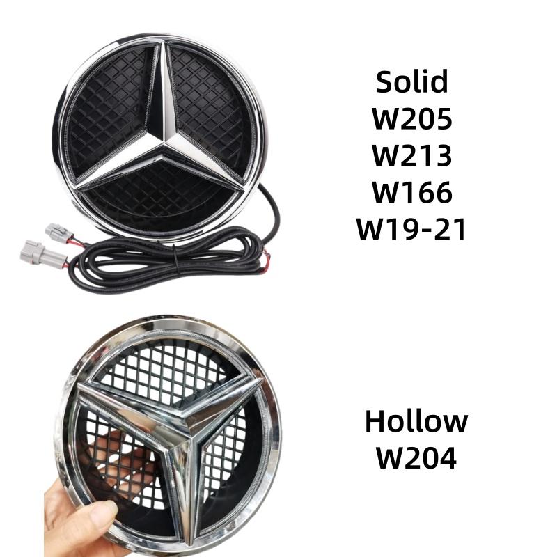 Светодиодная эмблема с логотипом на решетку радиатора автомобиля, зеркальная поверхность, светящийся декоративный свет для Mercedes Benz W205 W218 W204 W176 W212
