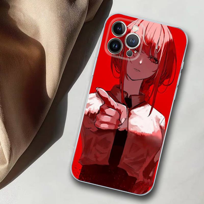 Makima Chainsaw Man манга аниме чехол для телефона мягкий силиконовый чехол для iphone 14 13 12 11 Pro Mini XS MAX 8 7 6 Plus X XS XR чехол