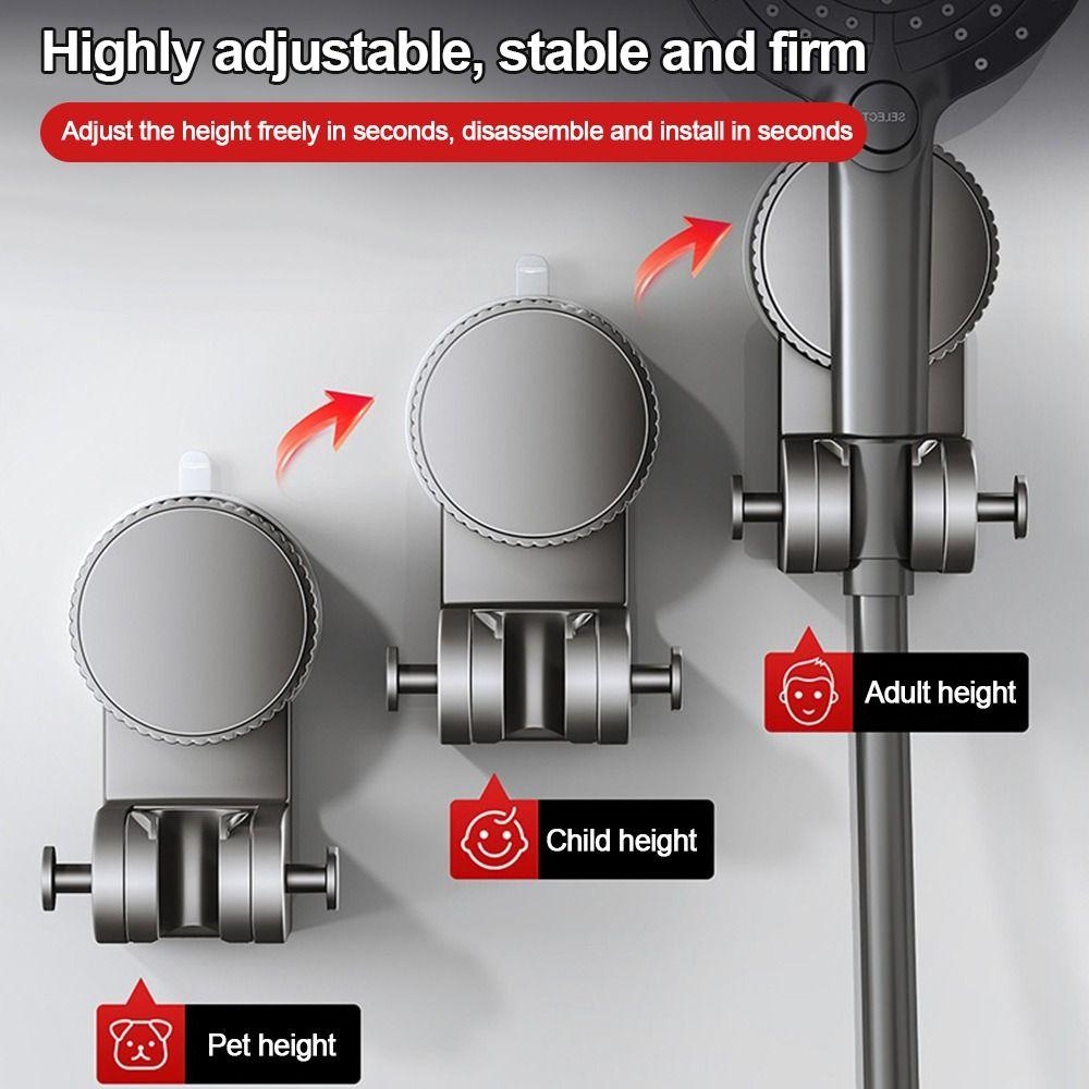 Wall Mounted Shower Head Holder Suction Cup Sprayer Fixed Base  Bathroom Accessories