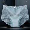 Antibacterial Sexy Lace Underwear Traceless and Breathable Mid Waist Underwear Perspective Hollow Triangle