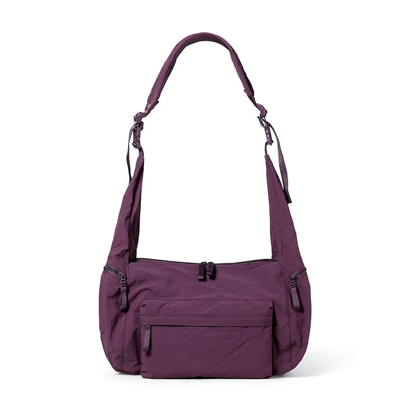 Waterproof Nylon Bag Unisex Large Capacity Sports Shoulder Bag Crossbody Bag