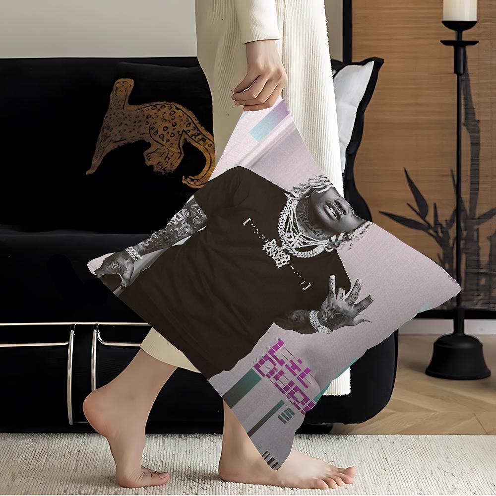 L-Lil DDurk Rapper Cushion Cover Car Throw Pillow Case For Sofa Car Christmas Gift 40x40cm 45x45cm