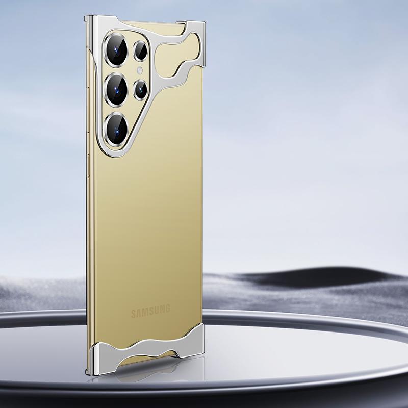 Металлический нестандартный чехол-бампер из титанового сплава для Samsung Galaxy S23 Plus S24 S25 Ultra, угловые накладки, защитная пленка для объектива