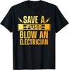 Witty Electrician Themed Graphic TShirt Unique Electrical EleUnisext Quirky Slogan Design Top with Multiple Patterns Available