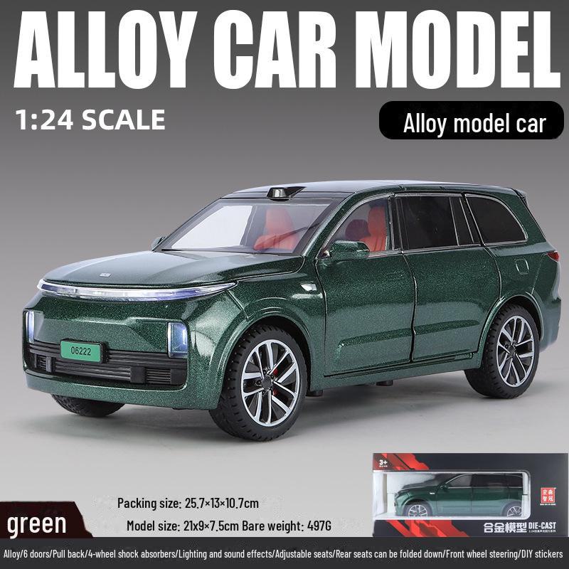 Модель внедорожника L9 Alloy 1/24: Игрушечная машинка с шестью дверцами и звуковой и световой имитацией