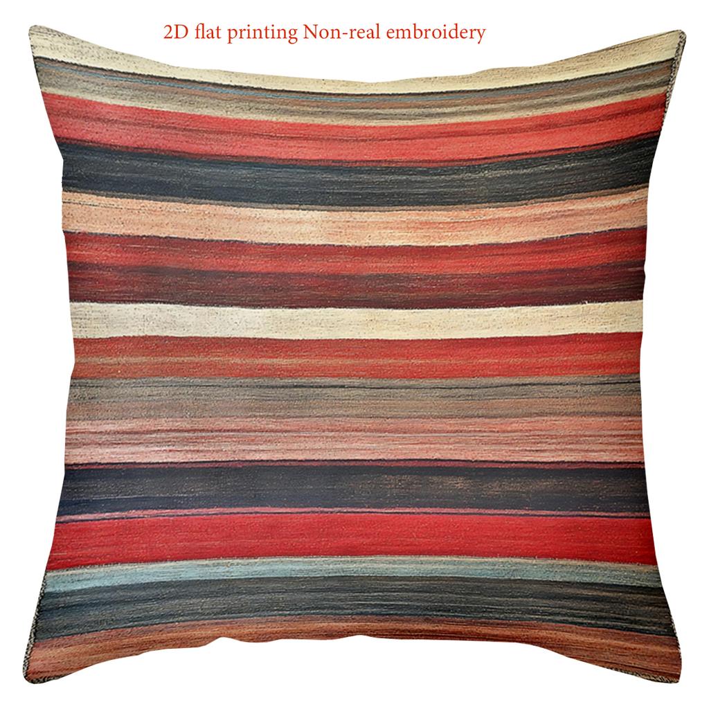 2D Flat Printing Non-real Embroidery Colorful Patterned Throw Pillows Polyester pillowcase, sofa  cushion cov Headboard Pillow
