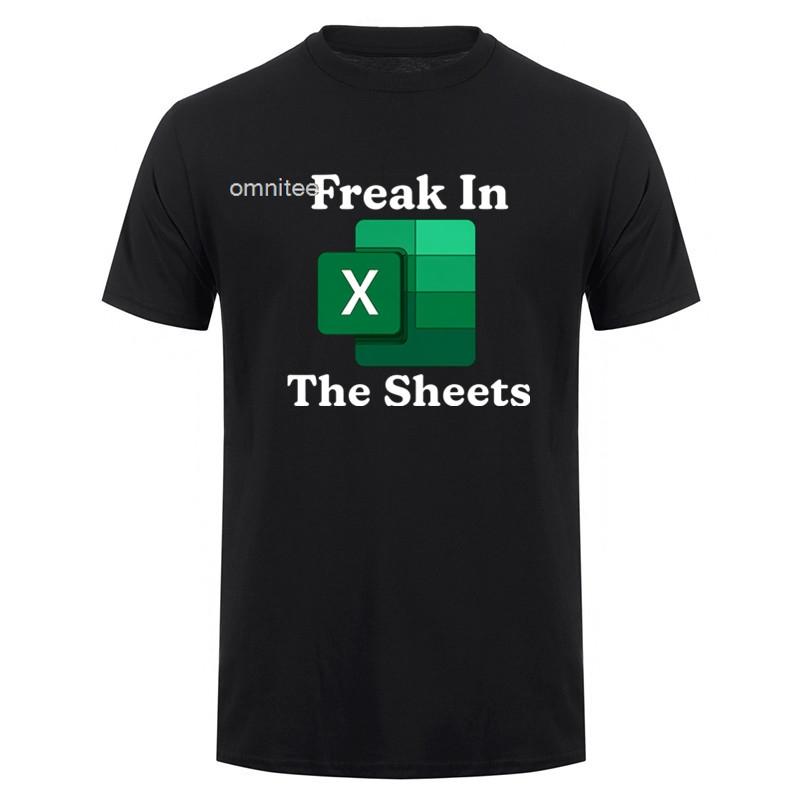 Freak in The Sheets TShirt Funny Accountant Spreadsheet TShirt Summer New Cotton Casual Accounting Tshirt HJ044