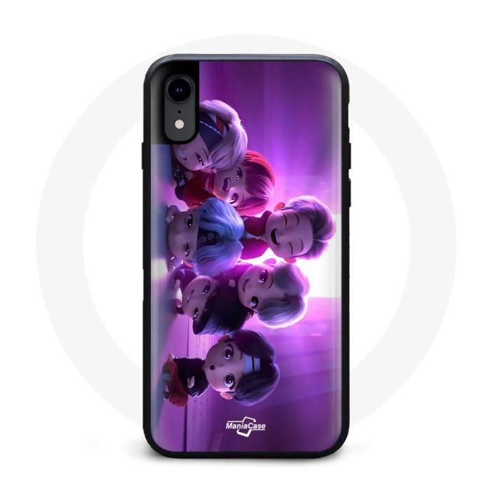 Case for Iphone XR BTS TinyTAN Animation Poster RM Jin Suga J-Hope Jimin V And Jungkook Mic Drop