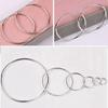 925 Sterling Silver Large Hoop Earrings for Women - Japanese and Korean Simple Style