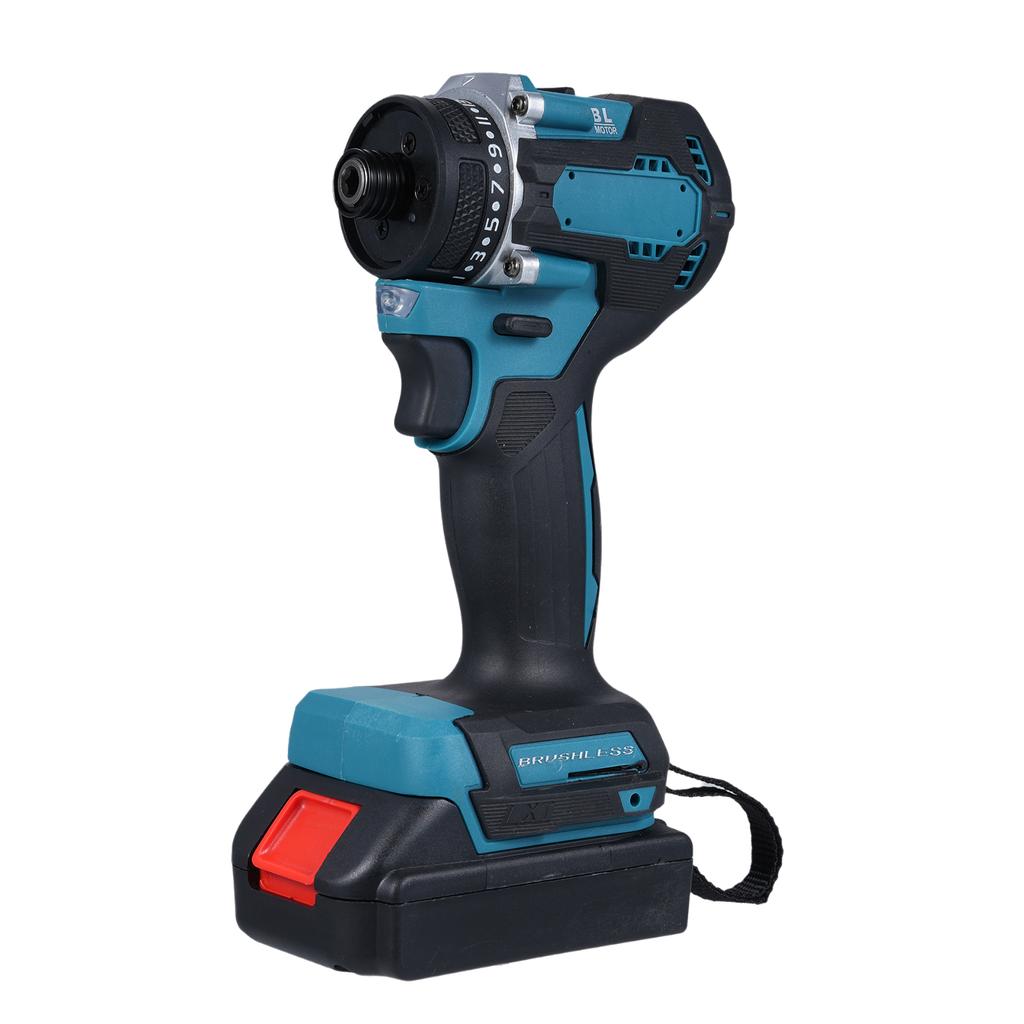 21V Lithium Drill Electric Cordless Screwdriver 55nm Torque Brushless Motor 2in1 Power Tool with 2