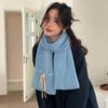 Bow Tie Tied Knitted Scarf for Women Autumn and Winter Warm and Sweet Knitted Scarf