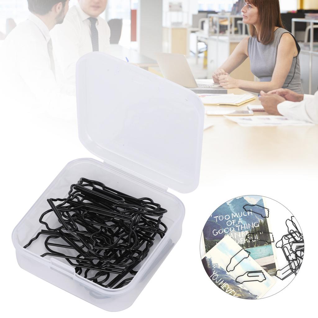 30 шт. ассорти из скрепок в форме автомобиля, принадлежности для творчества, моделирования металла, украшения, черный цвет