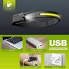 Индукционный налобный фонарь COB LED со встроенным аккумулятором, фонарик с зарядкой от USB, 5 режимов освещения, налобный фонарь
